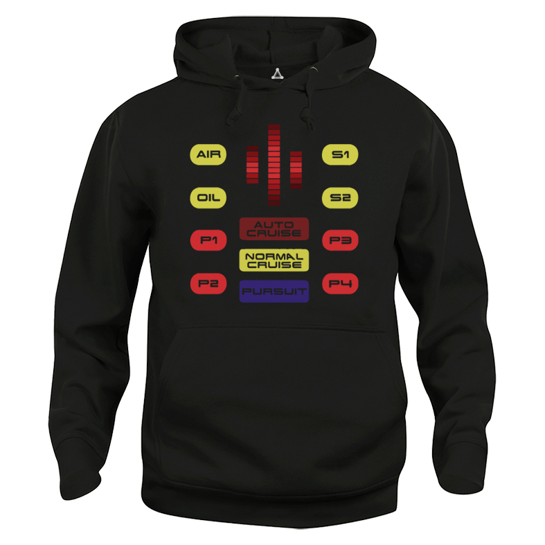 Felpa Cappuccio Supercar KITT cruscotto New Indastria