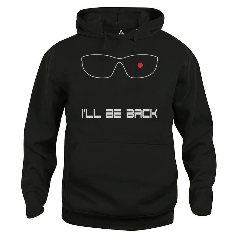 Felpa Cappuccio Terminator occhiali I'll be back New Indastria