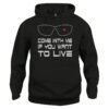 Felpa Cappuccio Terminator occhiali Come with me to live New Indastria