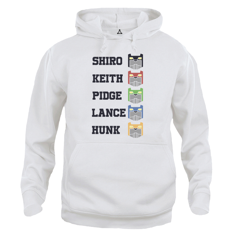 Felpa Cappuccio Voltron piloti New Indastria