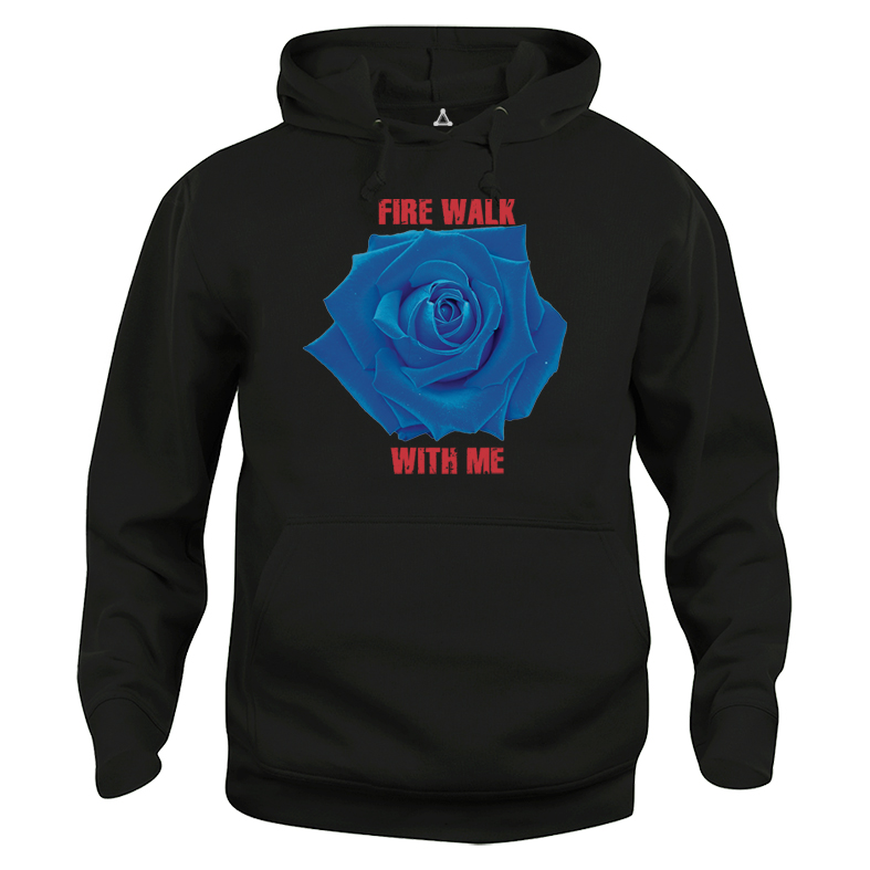 Felpa Cappuccio Twin Peaks rosa blu fuoco cammina con me New Indastria
