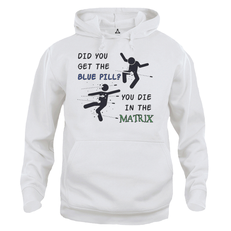 Felpa Cappuccio Hai preso la pillola blu Matrix New Indastria