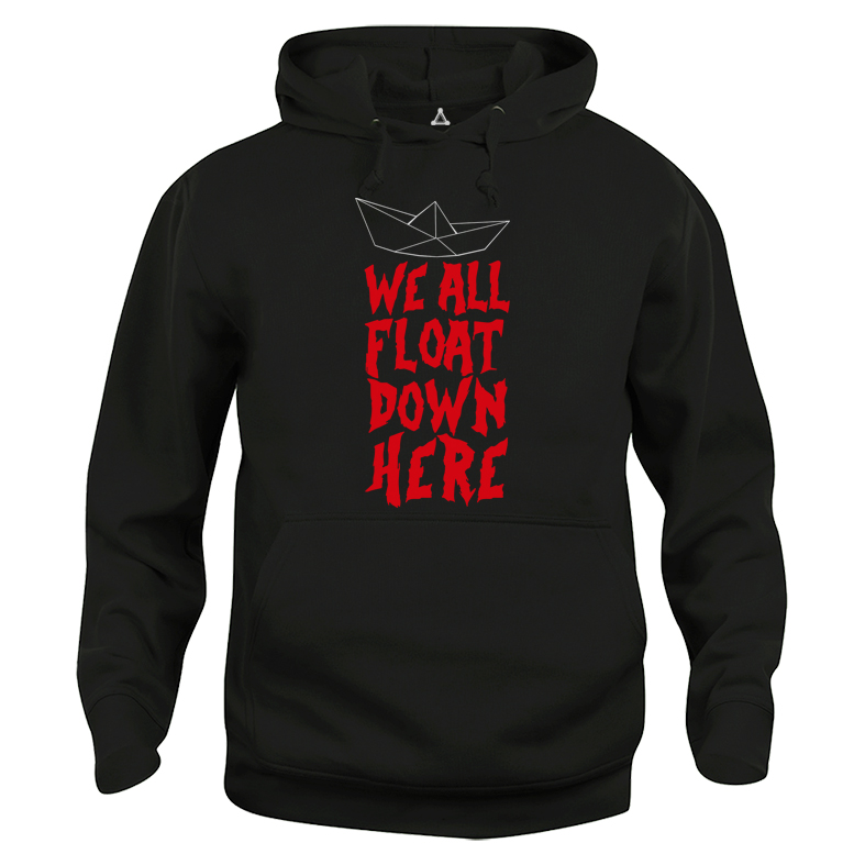 Felpa Cappuccio We all Float Down Here Barca it Horror New Indastria