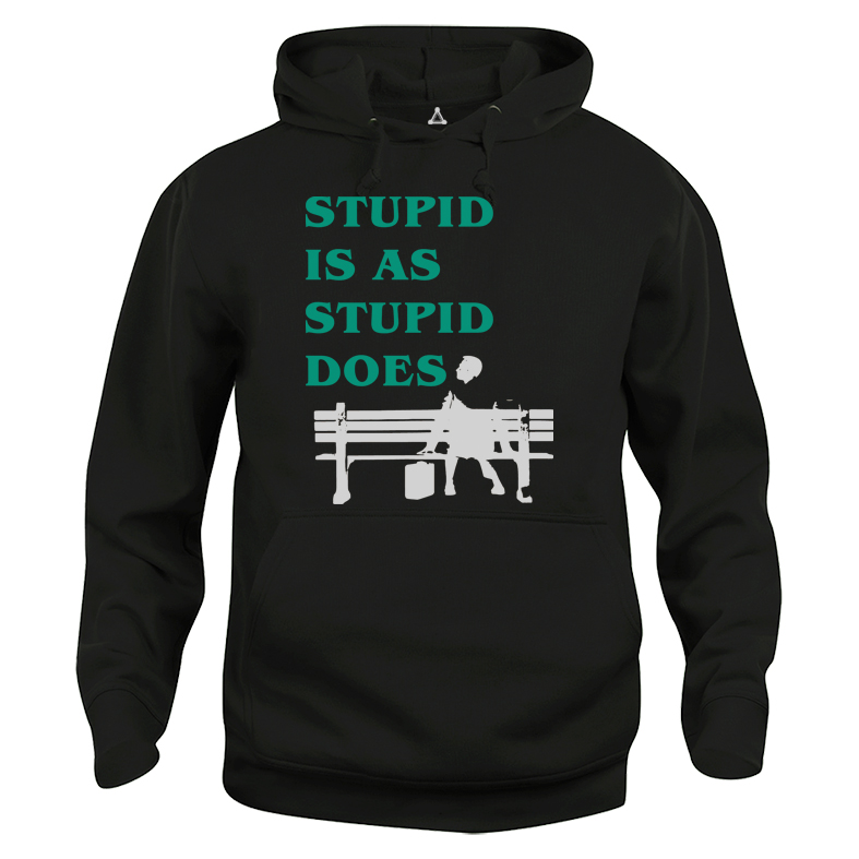 Felpa Cappuccio Stupido è chi lo stupido fa Forrest Gump frase New Indastria