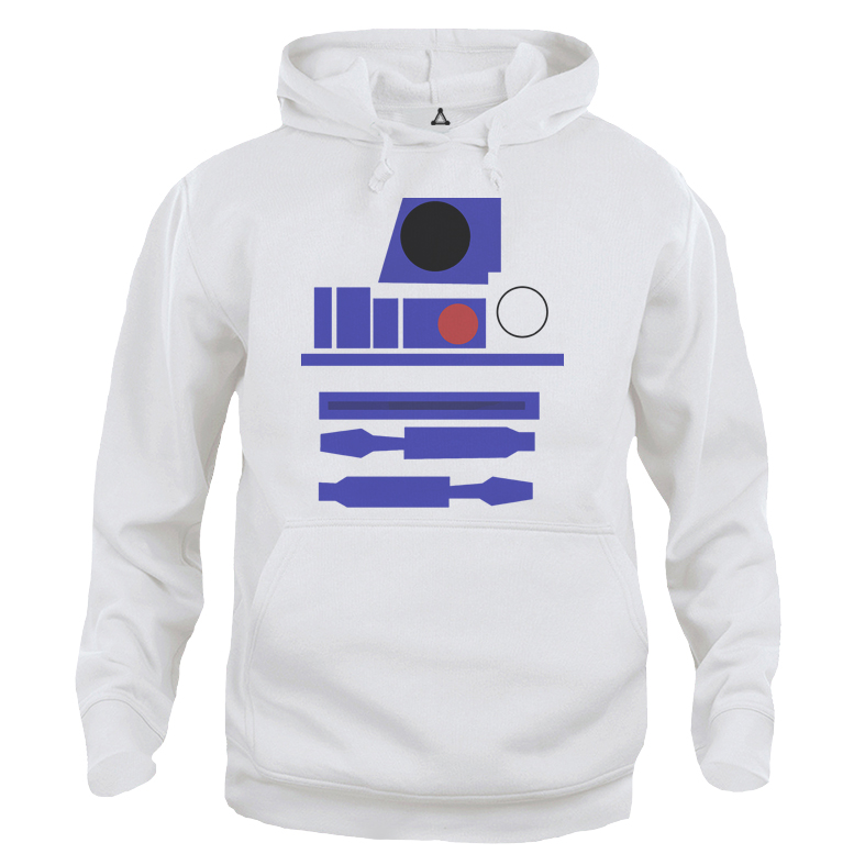 Felpa Cappuccio R2D2 minimal star wars New Indastria