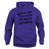 Felpa Cappuccio Run like you have to save Athena Cavalieri dello zodiaco New Indastria