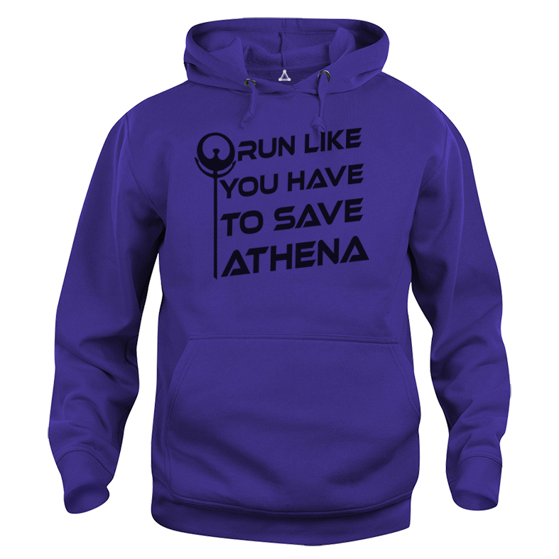 Felpa Cappuccio Run like you have to save Athena Cavalieri dello zodiaco New Indastria