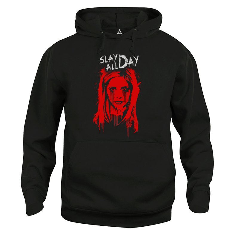 Felpa Cappuccio Buffy slay all Day ammazza vampiri New Indastria
