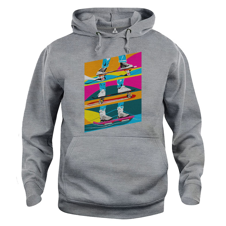 Felpa Cappuccio Ritorno al futuro scarpe e skate di Marty McFly New Indastria