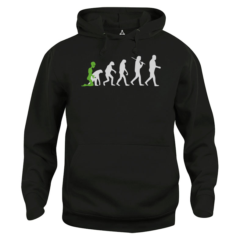 Felpa Cappuccio Evolution alien evoluzione del genere umano dagli alieni New Indastria
