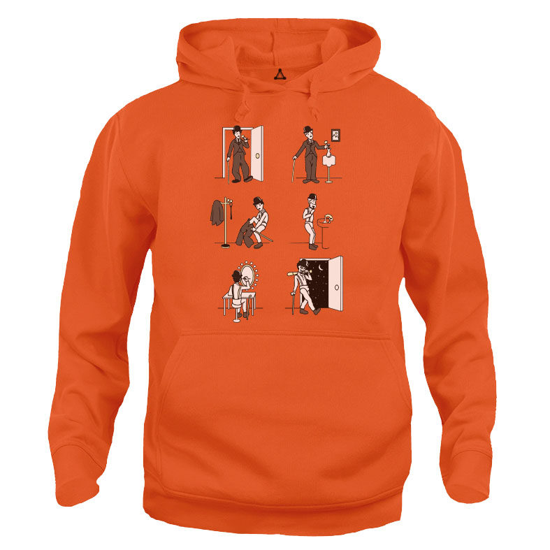 Felpa Cappuccio Charlie Chaplin Arancia Meccanica New Indastria