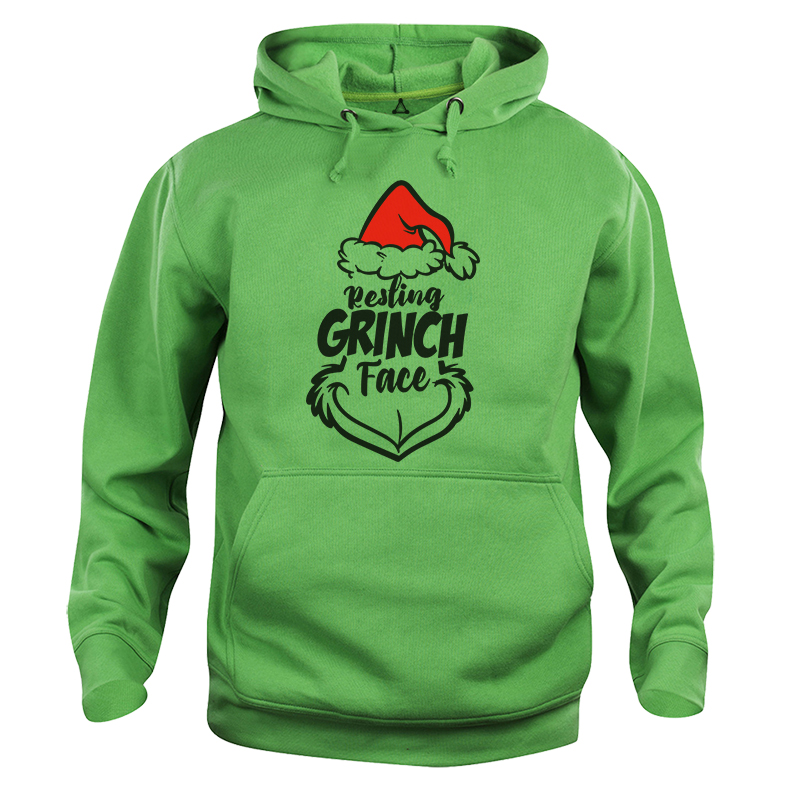 Felpa Cappuccio Viso del Grinch Natale New Indastria