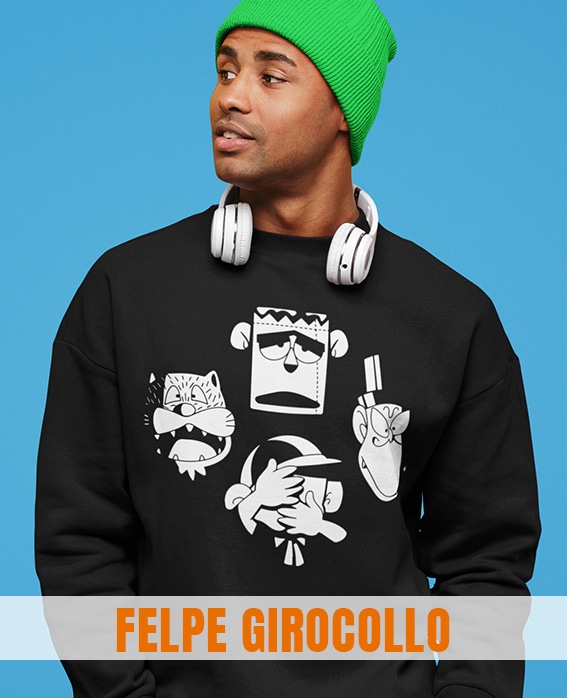 FELPA GIROCOLLO-CARTONI